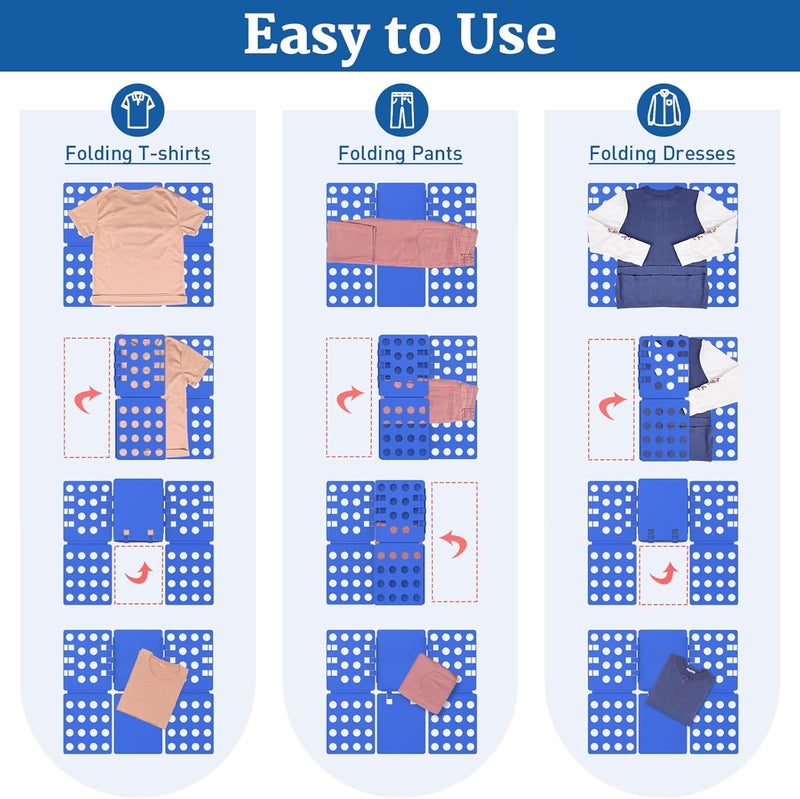 BOXLEGEND Shirt Folder V1 Shirt Folding Board Durable Clothes Folder Tshirt Organizer Easy and Fast Folding for Adults and Kids Laundry Liner - Image 3